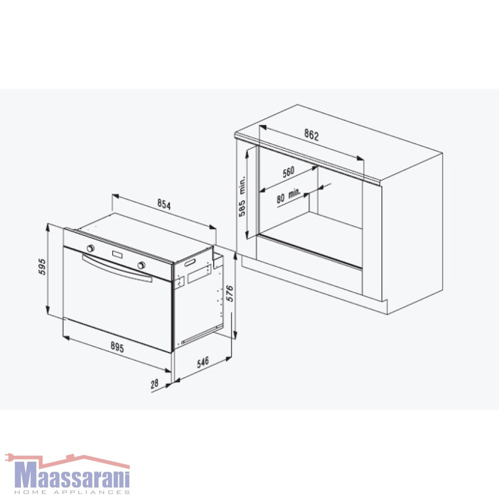 FLORA OVEN FLBO12-GGT-912BG - Image 2