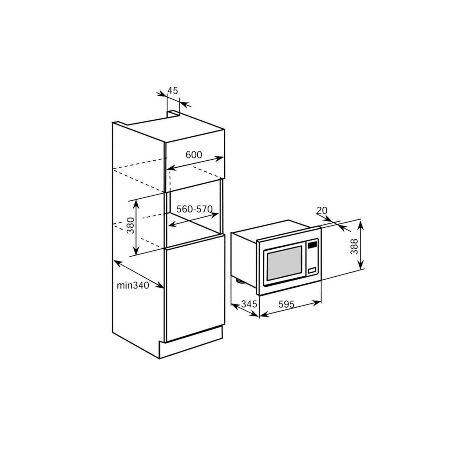 MASTER KITCHEN MICROWAVE MKMW01001-PRMBK - Image 2